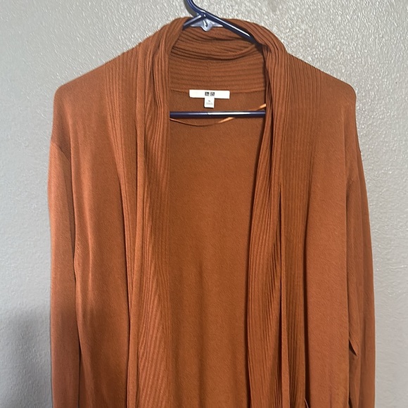 Uniqlo brand Size Medium open front Cardigan Cinnamon Color - Picture 13 of 15